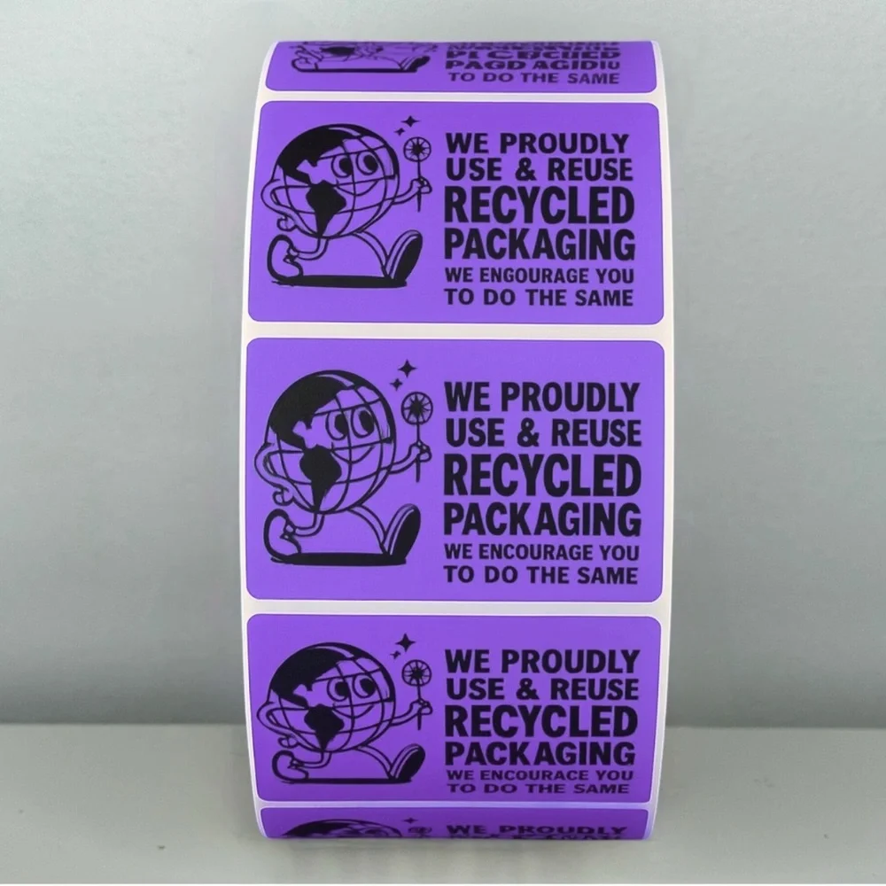 Recycled Packaging Stickers – Eco Friendly Labels for Shipping and Orders